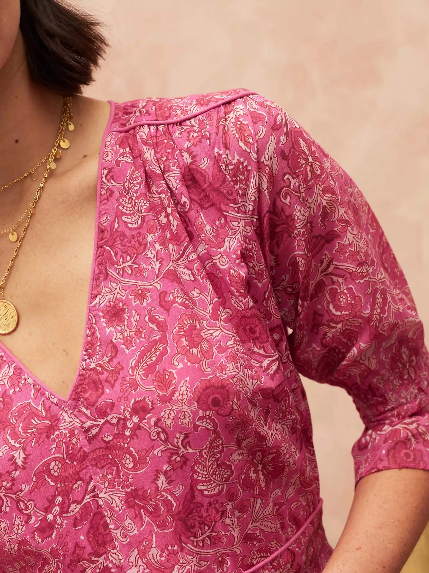 Women's Clothing 2023 Women's Printed Long Dresses Casual V-neck Short Sleeve High Quality Women's Evening Dress