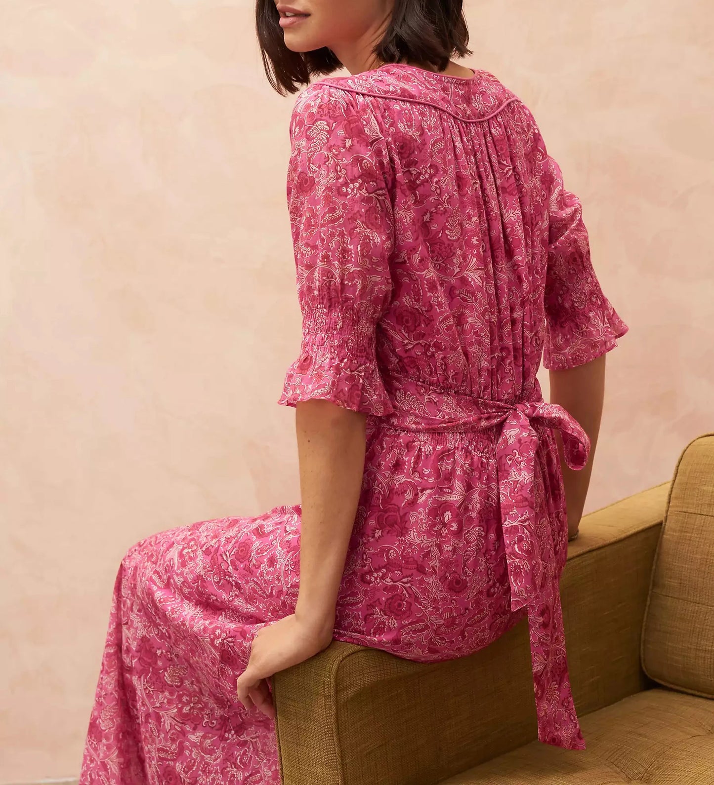 Women's Clothing 2023 Women's Printed Long Dresses Casual V-neck Short Sleeve High Quality Women's Evening Dress